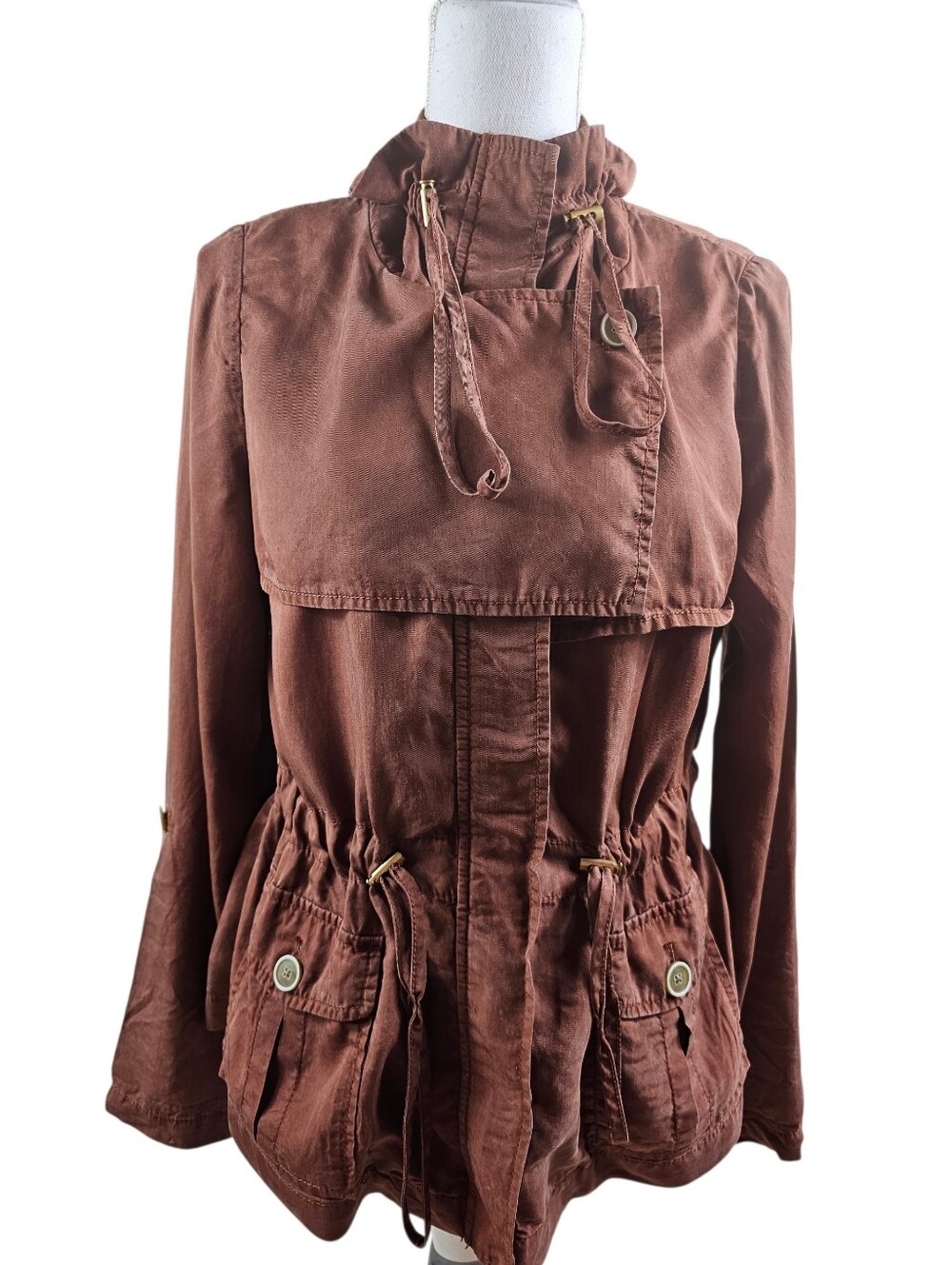 Cartonnier Anthropologie Anorak Brown Utility Jacket In 4